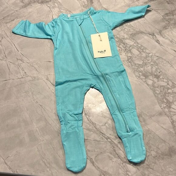 NWT kyte baby zip up footie Robin blue